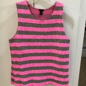 Sequin cropped top - slightly fitted.